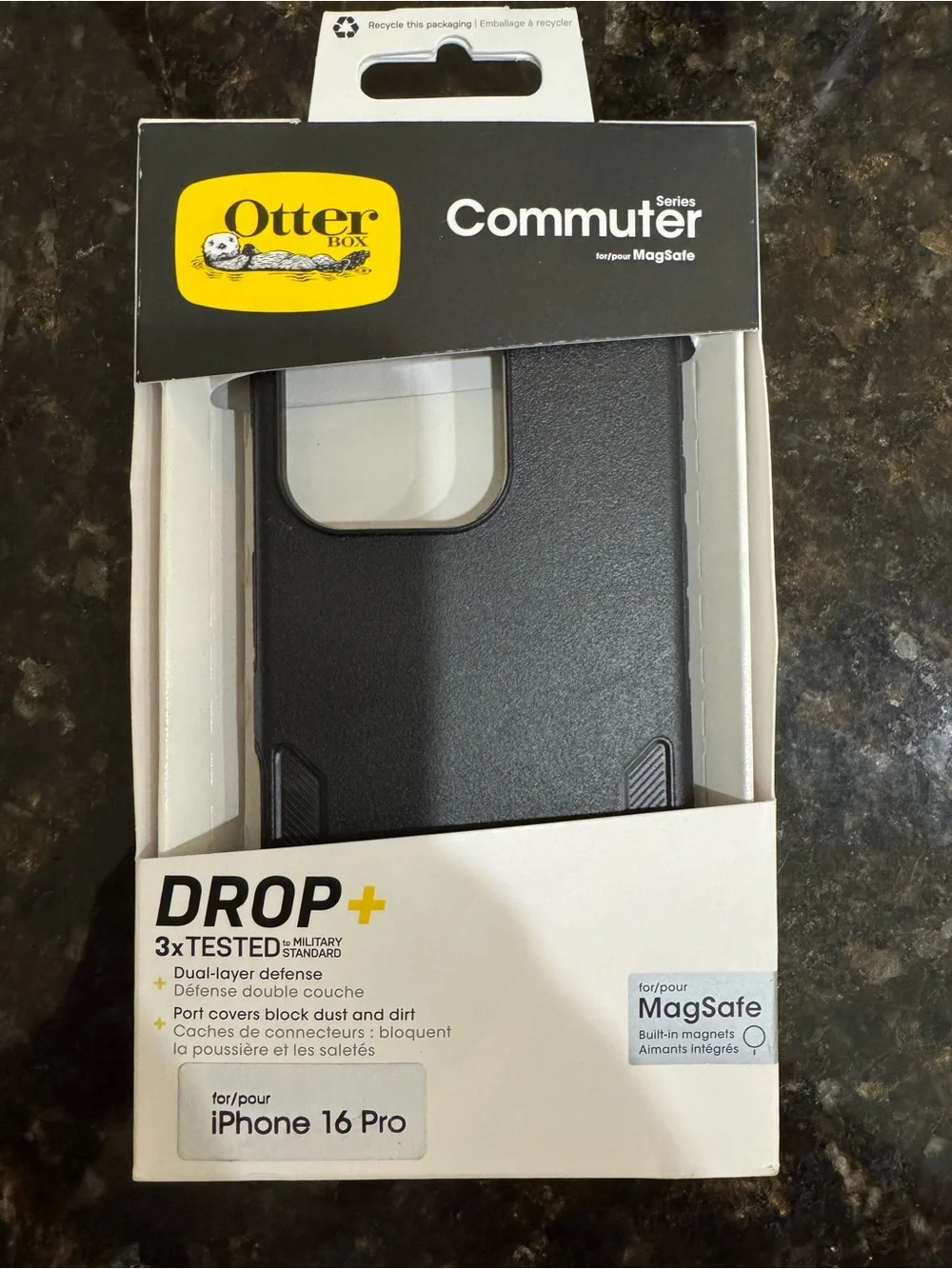 OtterBox Commuter Series Drop+ Case for iPhone 16 Pro - Black